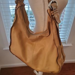 FRANCESCO BIASIA LIGHT BUTTERSCOTCH LEATHER HOBO BAG